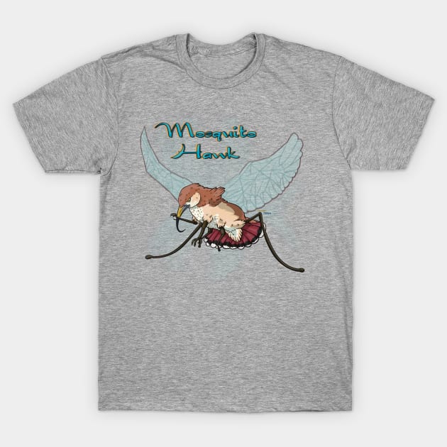 Punimals - Mosquito Hawk (Text) T-Shirt by tygerwolfe